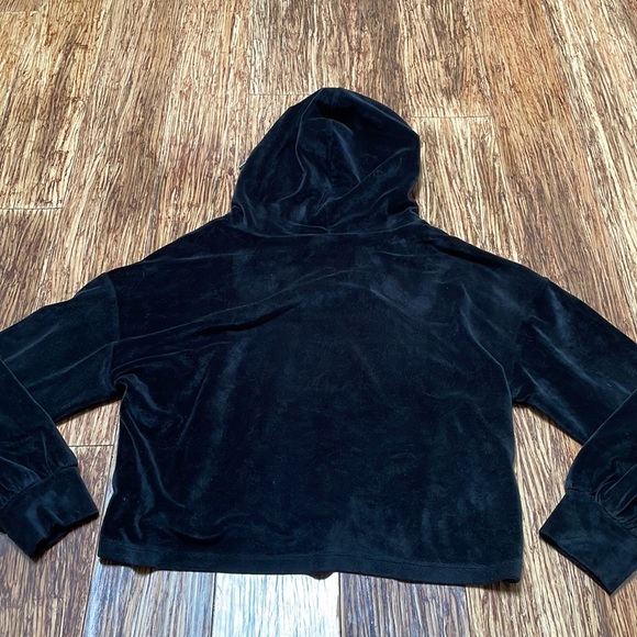 Wild Fable black velvet hoodie sweatshirt size small - Picture 7 of 9